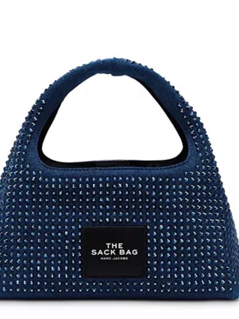 The Crystal Denim Mini Sack Bag